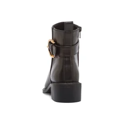 Clearance Stivaletti neri da Donna con fibbia e dettaglio laminato e tacco 4,5 cm Donna Stivaletti Donna