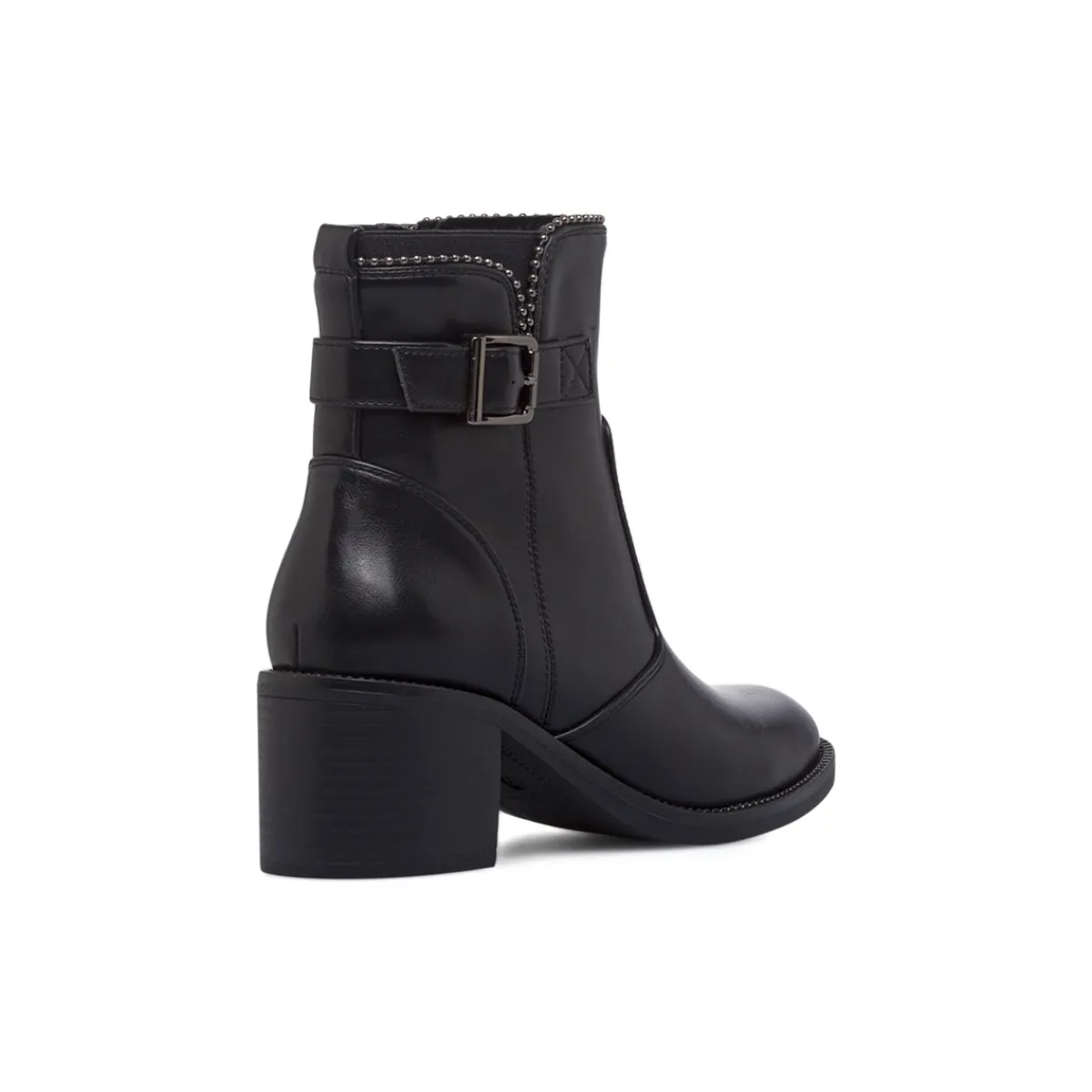 Outlet Stivaletti neri da Donna con fibbia e tacco 6 cm Donna Stivaletti Donna