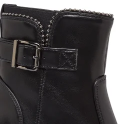 Outlet Stivaletti neri da Donna con fibbia e tacco 6 cm Donna Stivaletti Donna