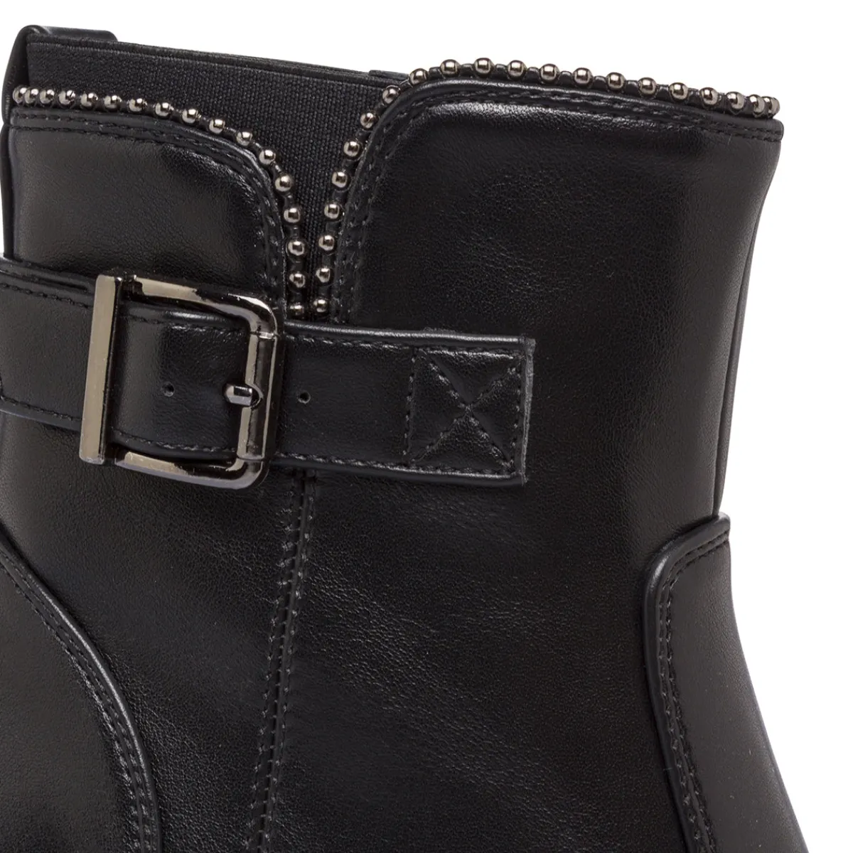 Outlet Stivaletti neri da Donna con fibbia e tacco 6 cm Donna Stivaletti Donna