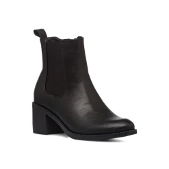 Clearance Stivaletti neri da donna con fascia elastica e tacco 6 cm Donna Stivaletti Donna