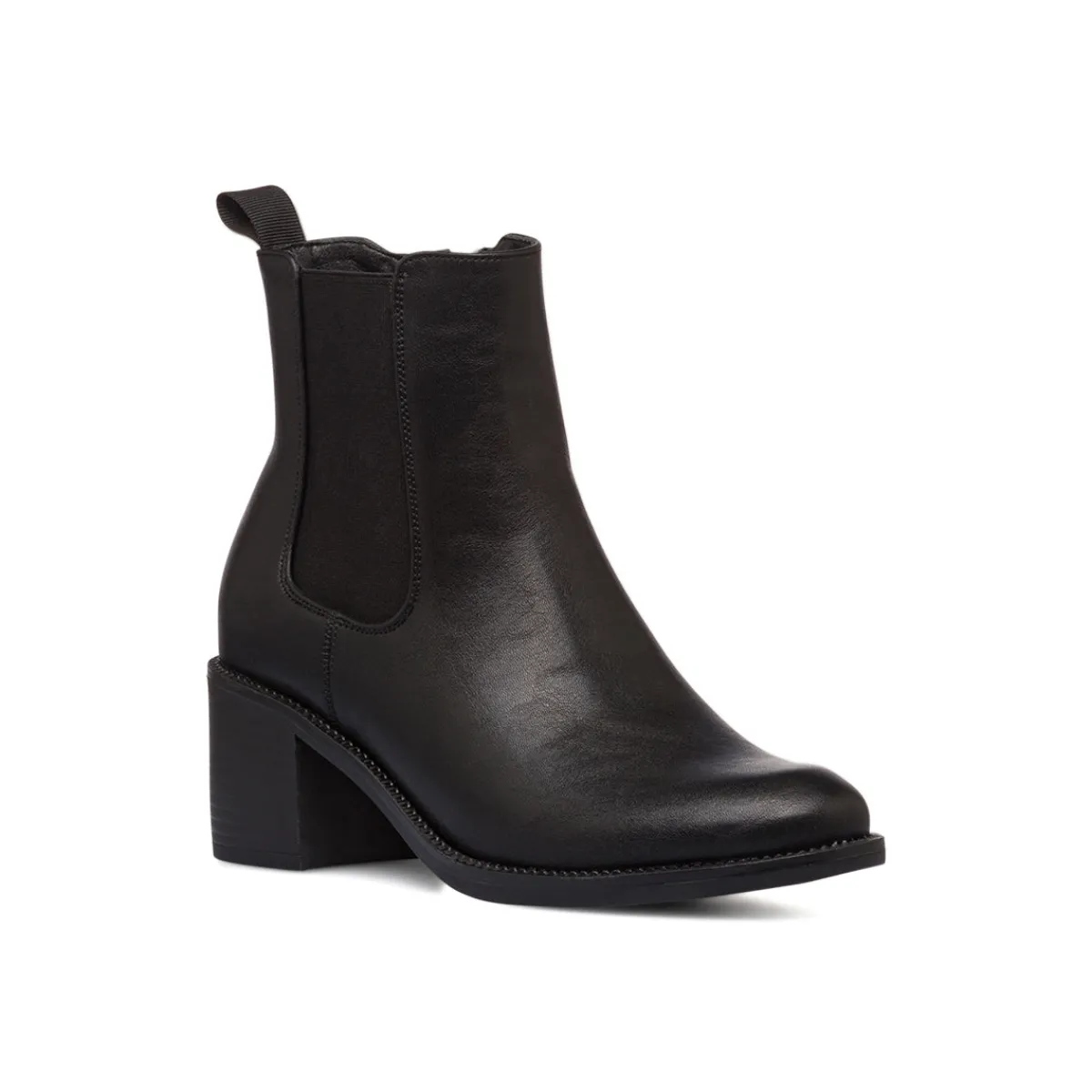 Clearance Stivaletti neri da donna con fascia elastica e tacco 6 cm Donna Stivaletti Donna