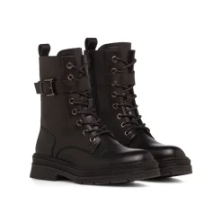 Best Stivaletti neri da Donna con allacciatura e fibbia Donna Stivaletti Donna