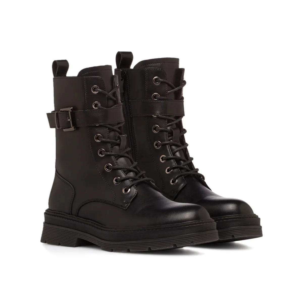 Best Stivaletti neri da Donna con allacciatura e fibbia Donna Stivaletti Donna