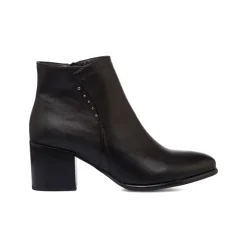 Outlet Stivaletti neri da donna con tacco 6 cm e borchie Donna Stivaletti Donna