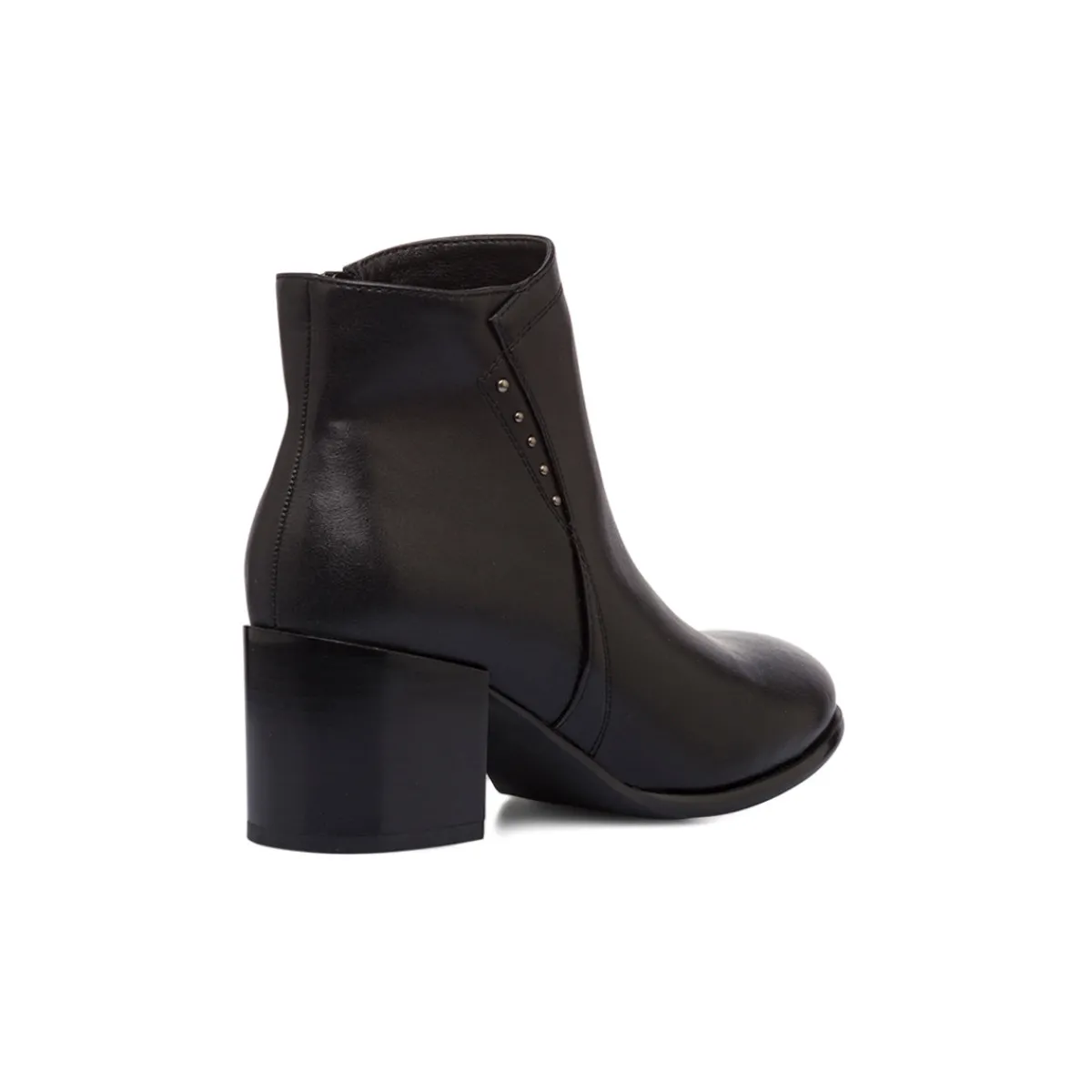 Outlet Stivaletti neri da donna con tacco 6 cm e borchie Donna Stivaletti Donna