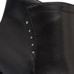 Outlet Stivaletti neri da donna con tacco 6 cm e borchie Donna Stivaletti Donna