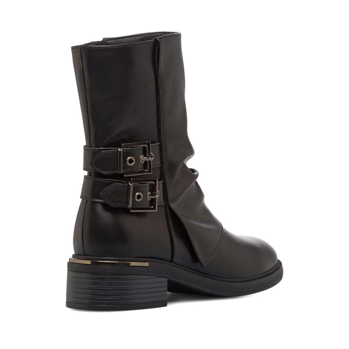 New Stivaletti neri da Donna con fibbie Donna Stivaletti Donna