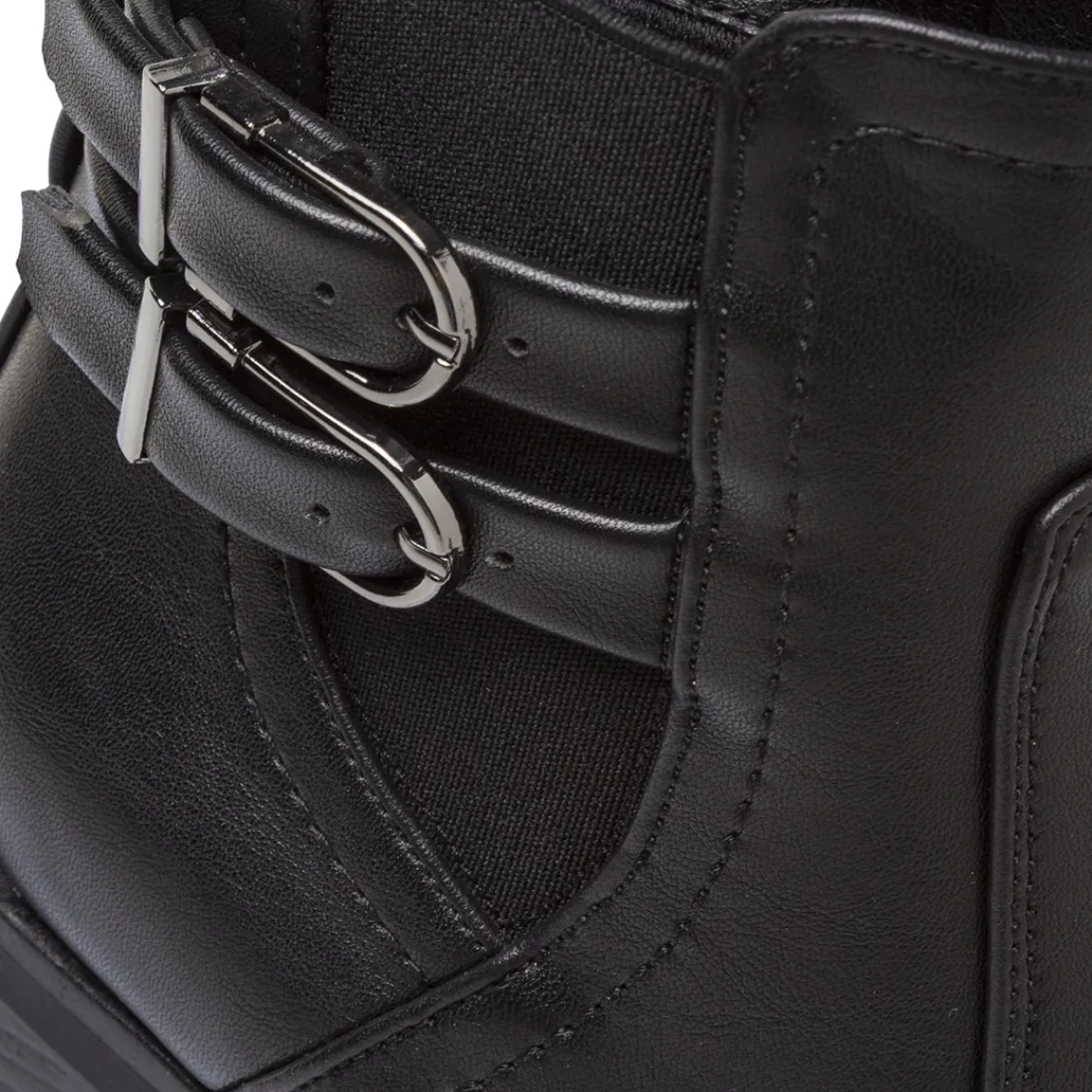 Discount Stivaletti neri da Donna con fibbie e tacco 8,5 cm Donna Stivaletti Donna