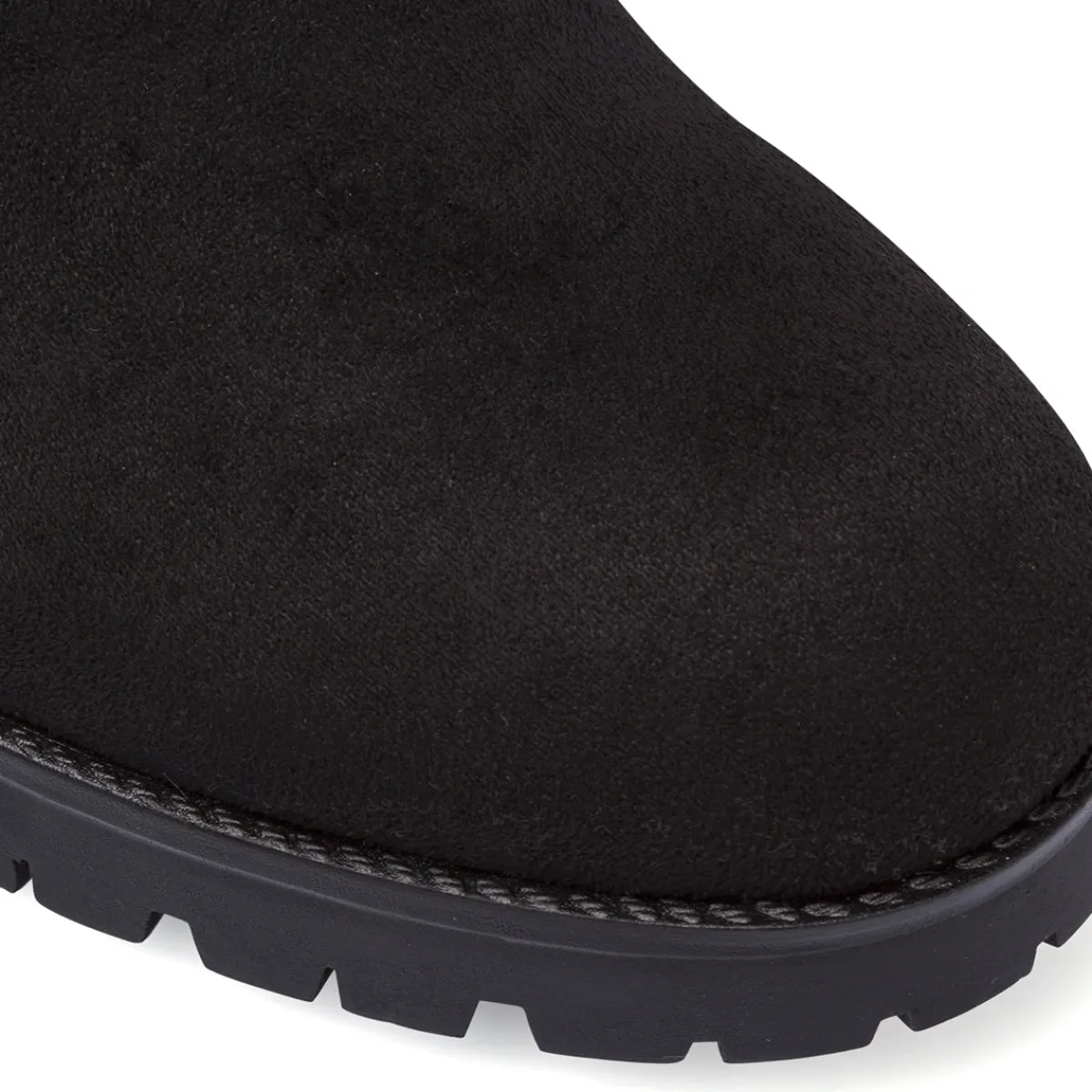 Discount Stivaletti neri da Donna effetto scamosciato con tacco Donna Stivaletti Donna