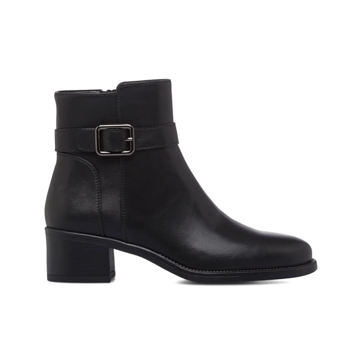 Clearance Stivaletti neri da Donna con fibbia e tacco a blocco 5 cm Donna Stivaletti Donna