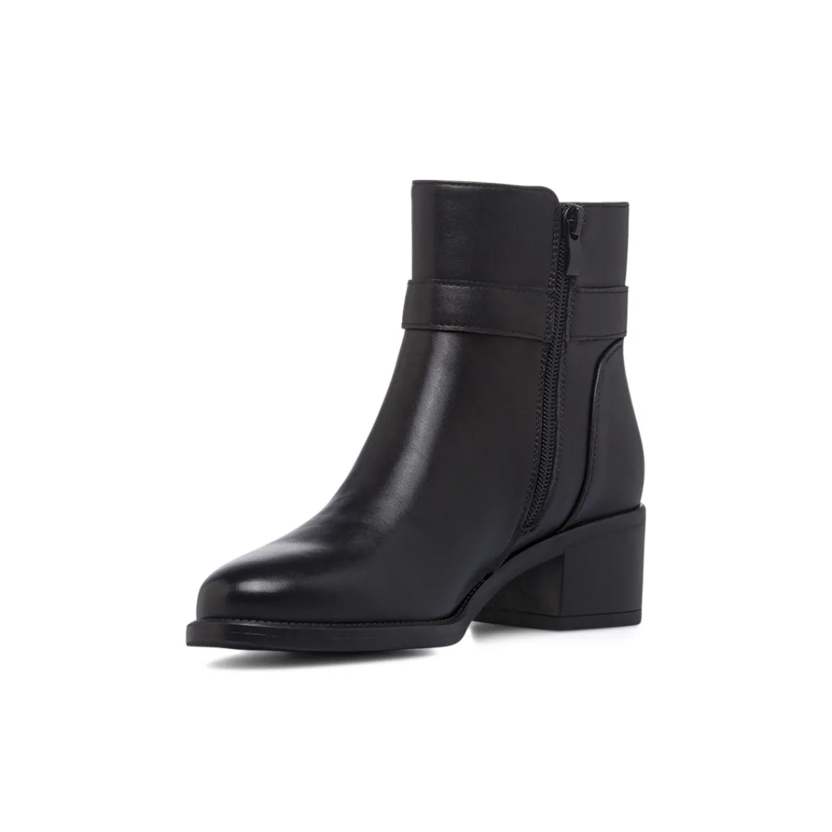 Clearance Stivaletti neri da Donna con fibbia e tacco a blocco 5 cm Donna Stivaletti Donna