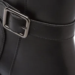 Clearance Stivaletti neri da Donna con fibbia e tacco a blocco 5 cm Donna Stivaletti Donna