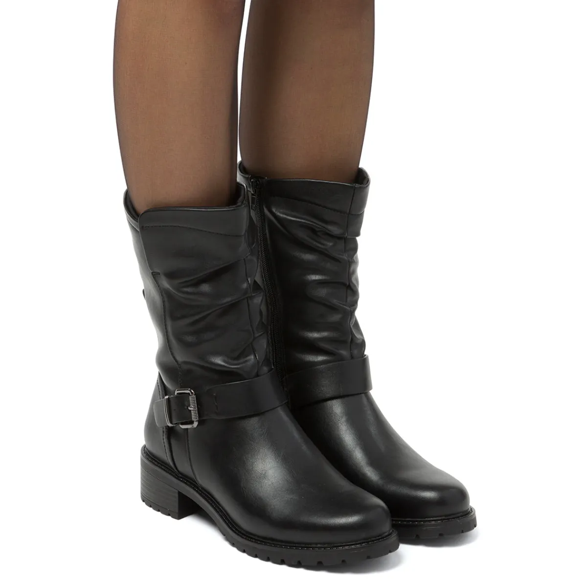 Outlet Stivaletti neri da Donna con fibbia Donna Stivaletti Donna