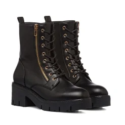 New Stivaletti neri da donna con zip Donna Scarponcini E Anfibi Donna|Stivaletti Donna