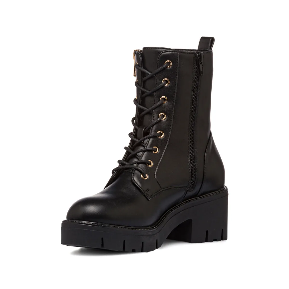 New Stivaletti neri da donna con zip Donna Scarponcini E Anfibi Donna|Stivaletti Donna