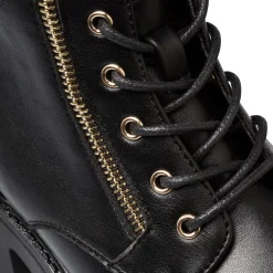 New Stivaletti neri da donna con zip Donna Scarponcini E Anfibi Donna|Stivaletti Donna