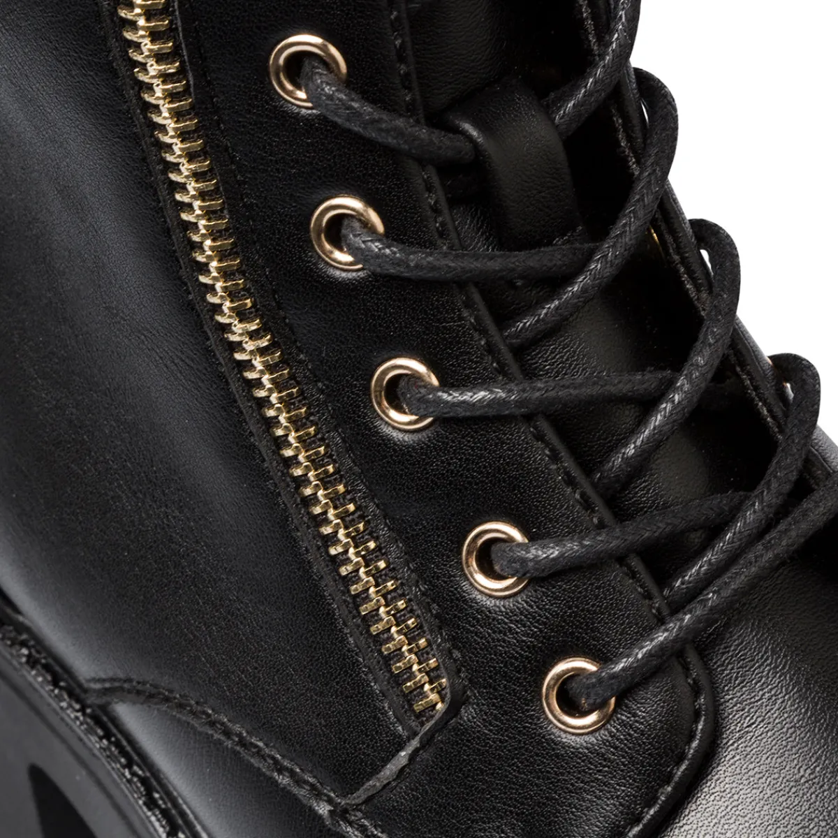 New Stivaletti neri da donna con zip Donna Scarponcini E Anfibi Donna|Stivaletti Donna