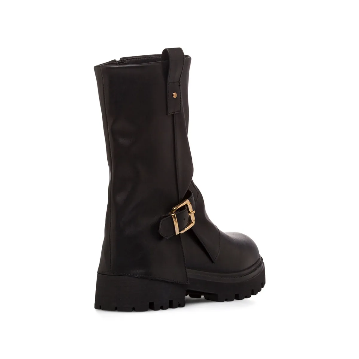 New Stivaletti neri da Donna con gambale morbido e fibbia Donna Stivaletti Donna