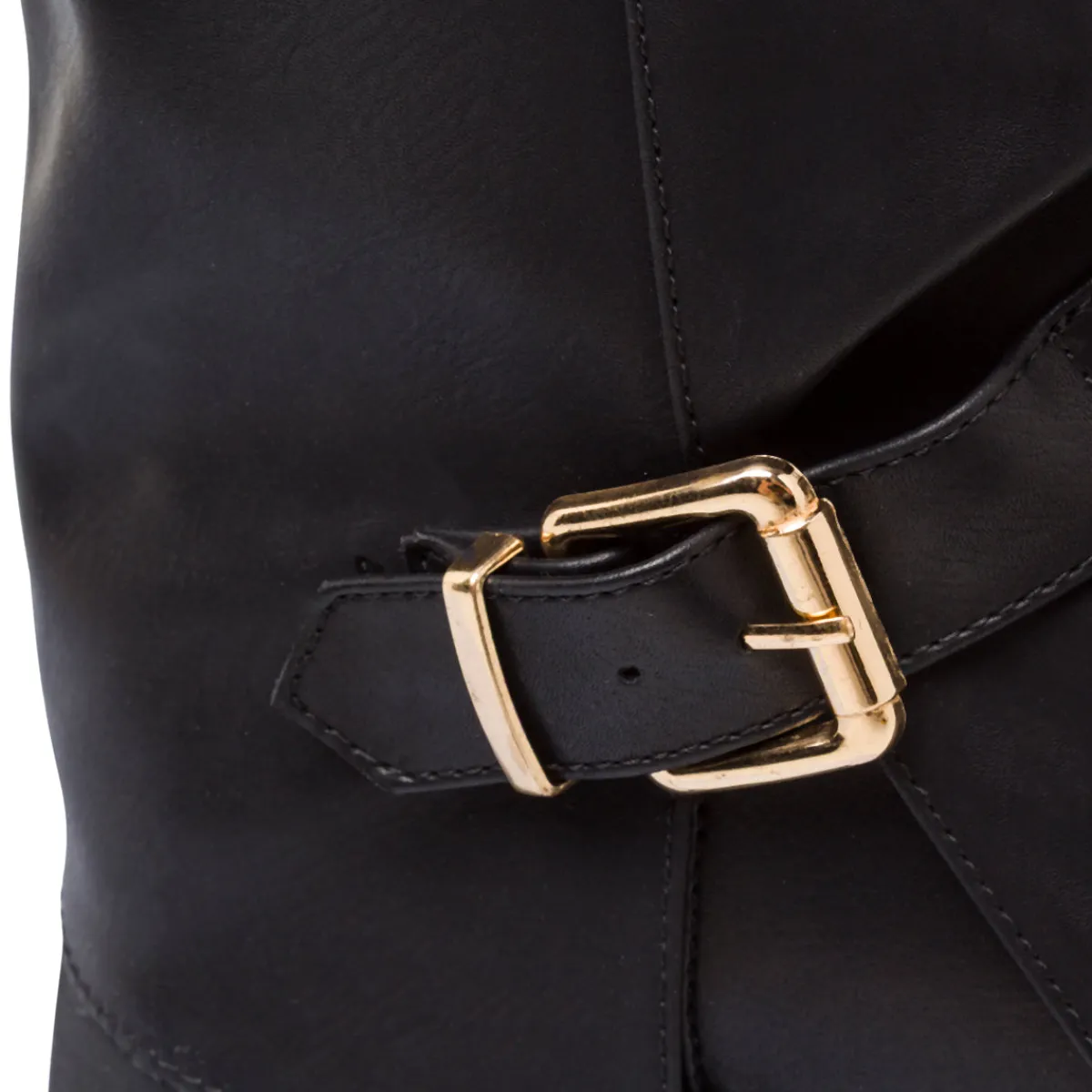 New Stivaletti neri da Donna con gambale morbido e fibbia Donna Stivaletti Donna