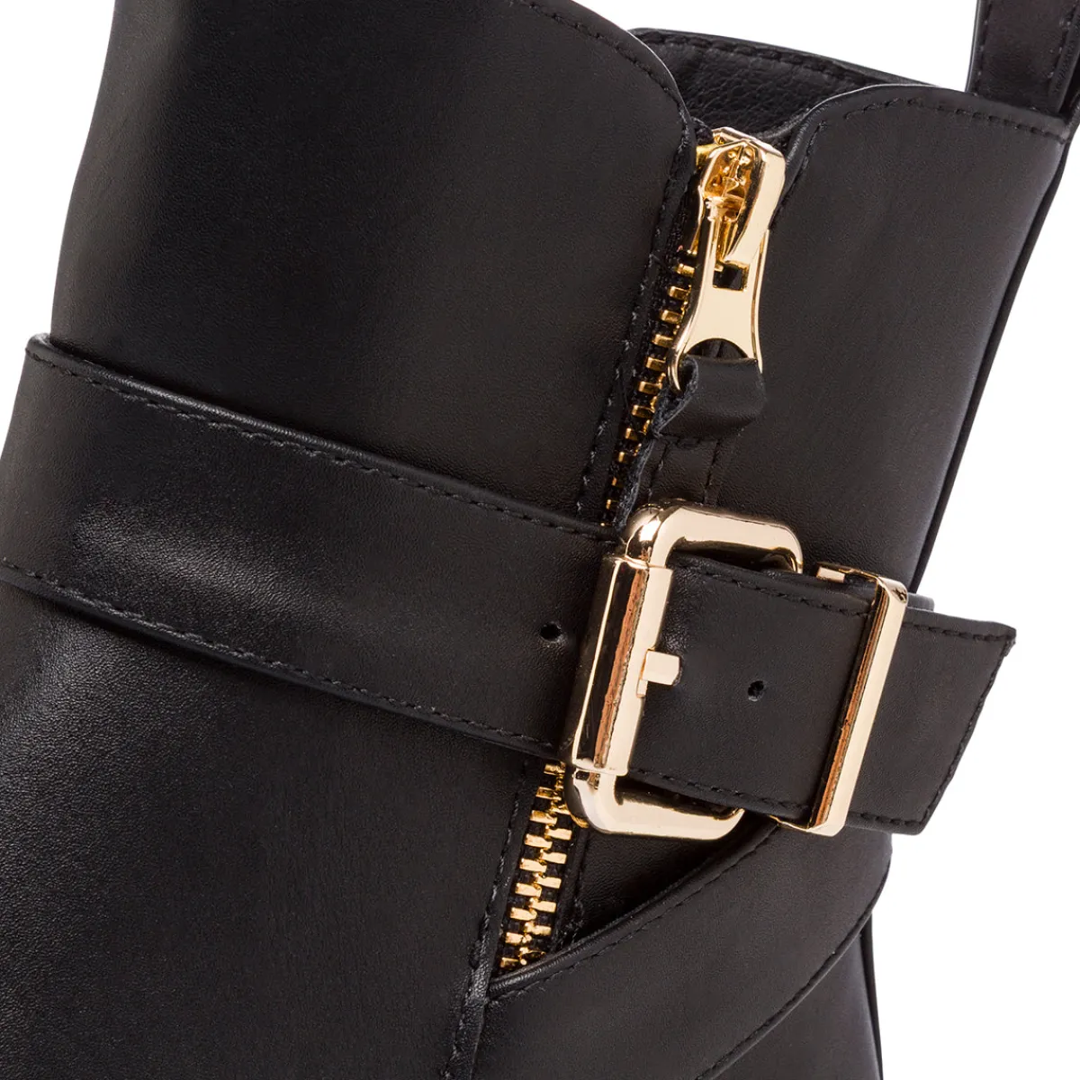 Hot Stivaletti neri da Donna con fibbia e zip Donna Stivaletti Donna