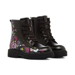 Discount Stivaletti neri da Ragazza con stampe Bambino Stivaletti Bambina