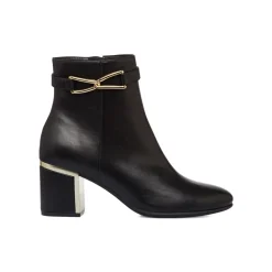 Sale Stivaletti neri eleganti con tacco 6 cm da donna con dettaglio laminato Donna Scarpe Eleganti|Scarpe Cerimonia Donna