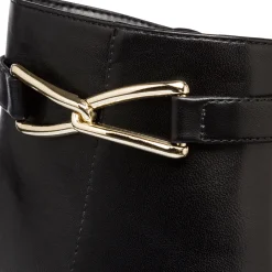 Sale Stivaletti neri eleganti con tacco 6 cm da donna con dettaglio laminato Donna Scarpe Eleganti|Scarpe Cerimonia Donna