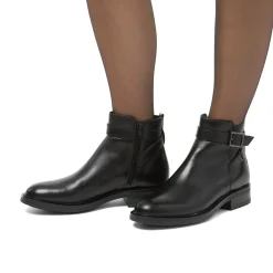 Clearance Stivaletti neri in pelle da donna Donna Stivaletti Donna