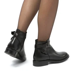 Clearance Stivaletti neri in pelle da donna Donna Stivaletti Donna