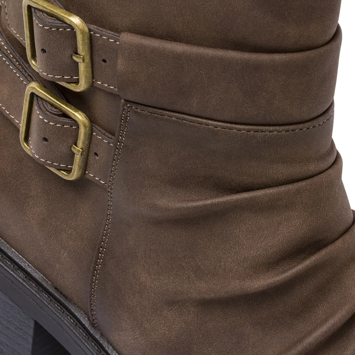 Best Stivaletti slouchy marroni da Donna con fibbie Donna Stivaletti Donna