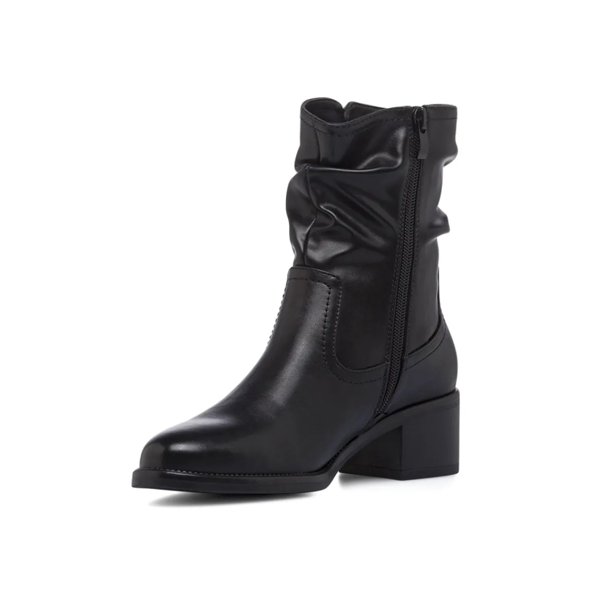 Stivaletti slouchy neri da Donna con tacco 5 cm Donna Stivaletti Donna