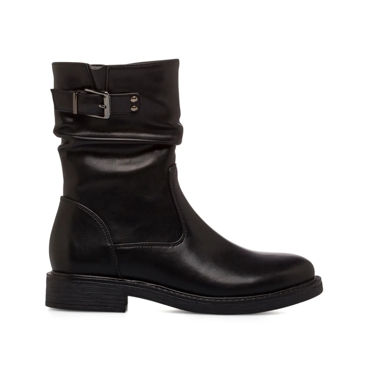 Discount Stivaletti slouchy neri da Donna con fibbia Donna Stivaletti Donna