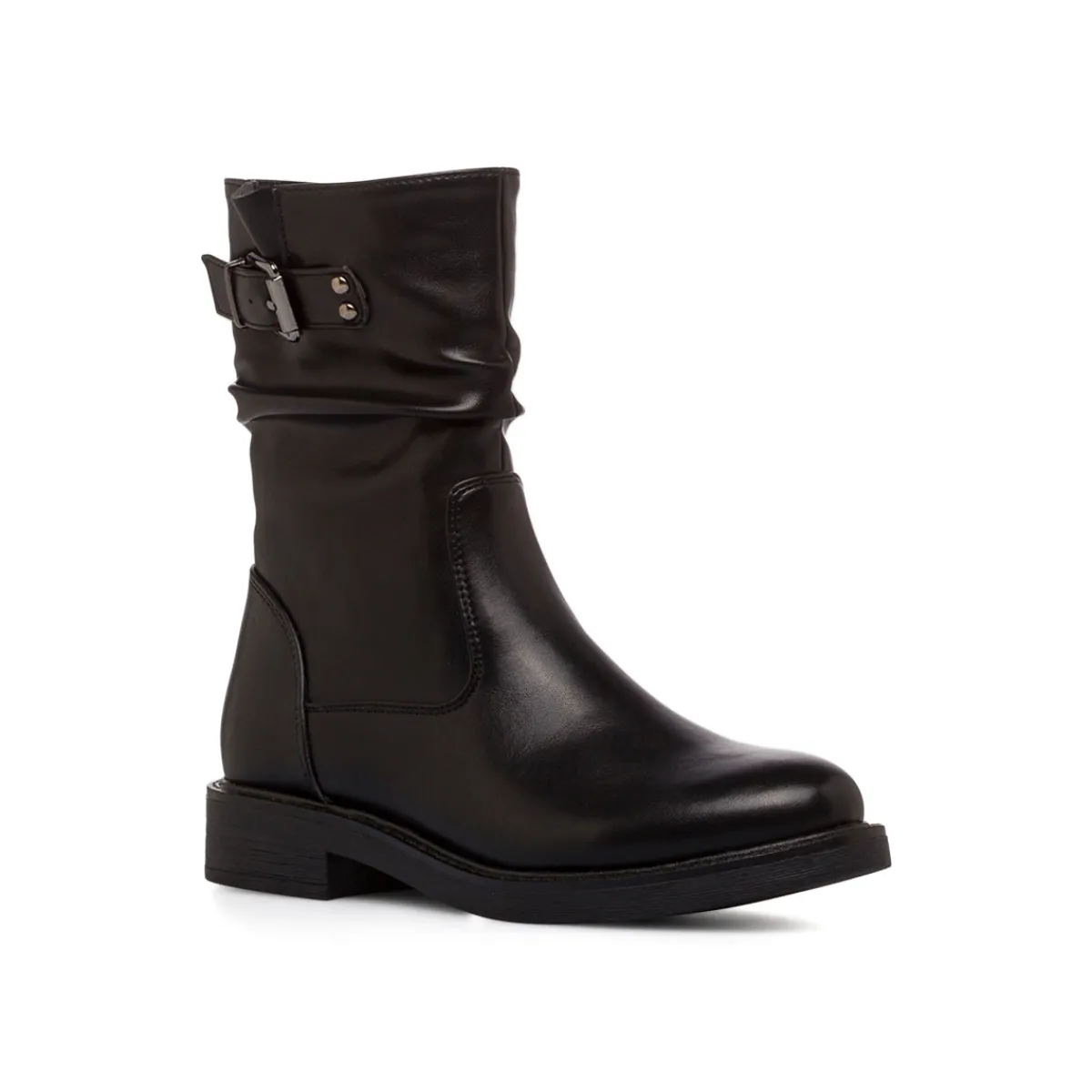 Discount Stivaletti slouchy neri da Donna con fibbia Donna Stivaletti Donna