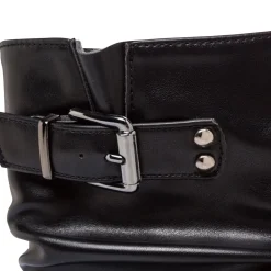 Discount Stivaletti slouchy neri da Donna con fibbia Donna Stivaletti Donna