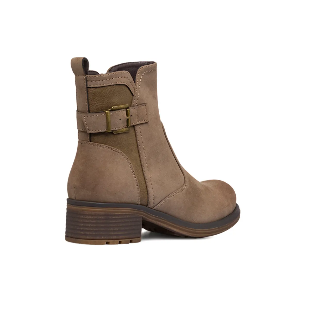 Online Stivaletti taupe da Donna con fibbia effetto scamosciato Donna Stivaletti Donna