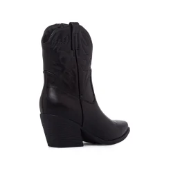 Stivaletti texani camperos neri da Donna con ricami Donna Stivali Texani|Stivaletti Donna