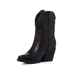 Stivaletti texani camperos neri da Donna con ricami Donna Stivali Texani|Stivaletti Donna