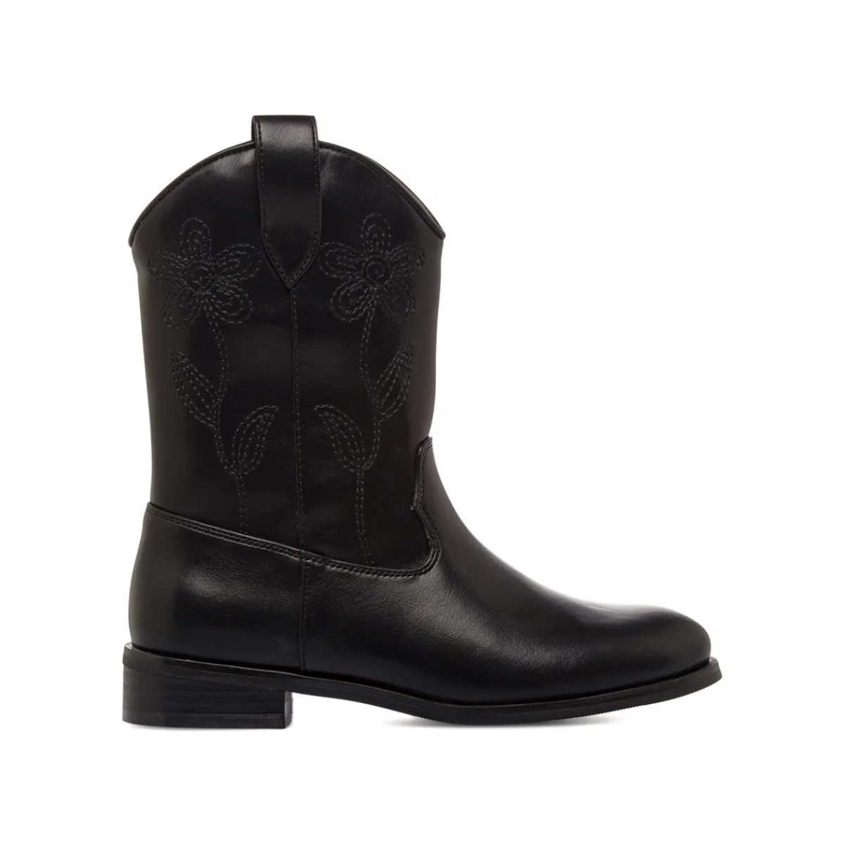 Discount Stivaletti texani neri da Ragazza con ricami floreali Donna Stivaletti Bambina|Scarpe Ragazza