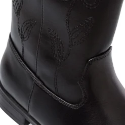Discount Stivaletti texani neri da Ragazza con ricami floreali Donna Stivaletti Bambina|Scarpe Ragazza