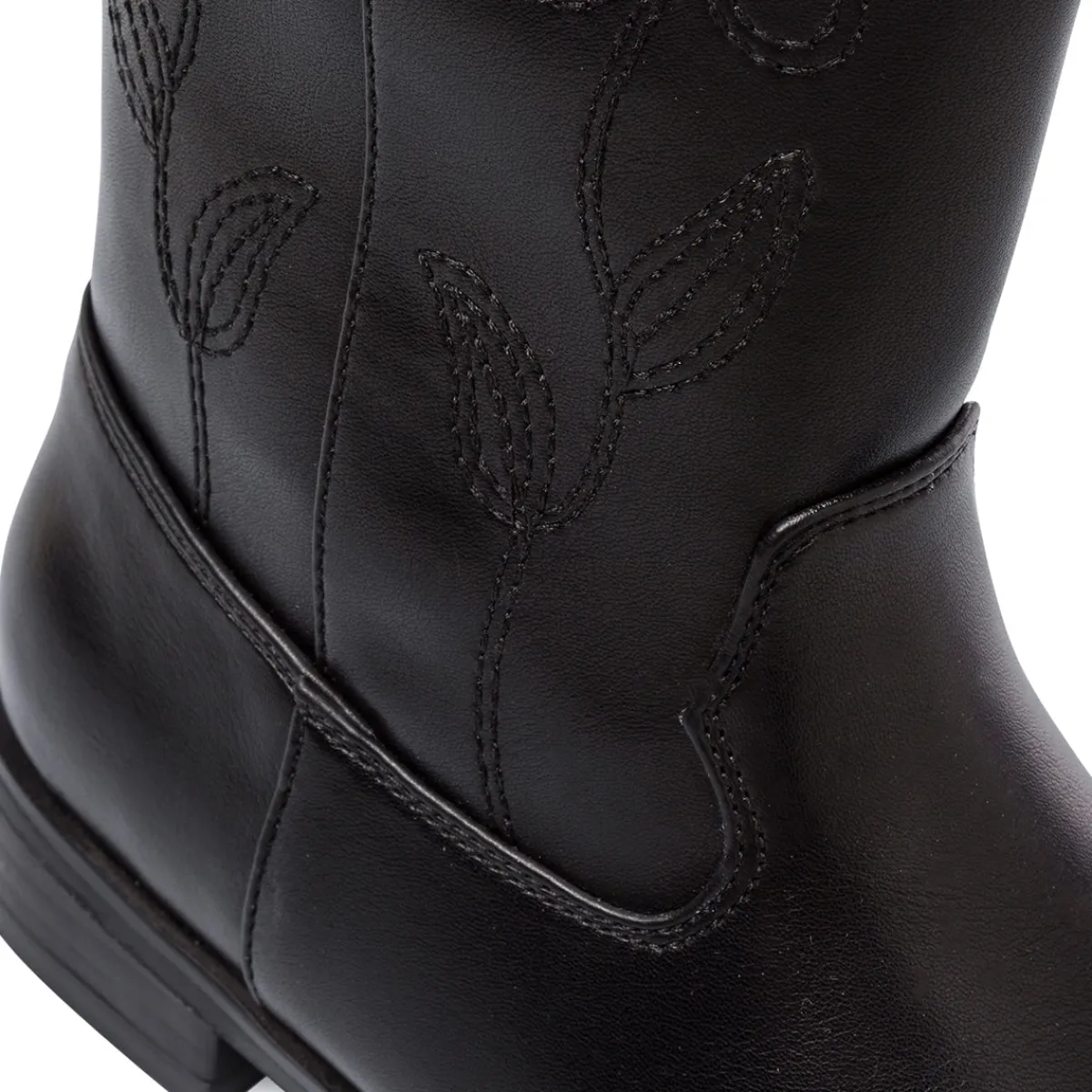 Discount Stivaletti texani neri da Ragazza con ricami floreali Donna Stivaletti Bambina|Scarpe Ragazza