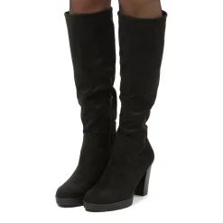 New Stivali alti comfort neri da Donna con tacco 9 cm Donna Scarpe Comfort|Stivali Donna