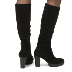 New Stivali alti comfort neri da Donna con tacco 9 cm Donna Scarpe Comfort|Stivali Donna