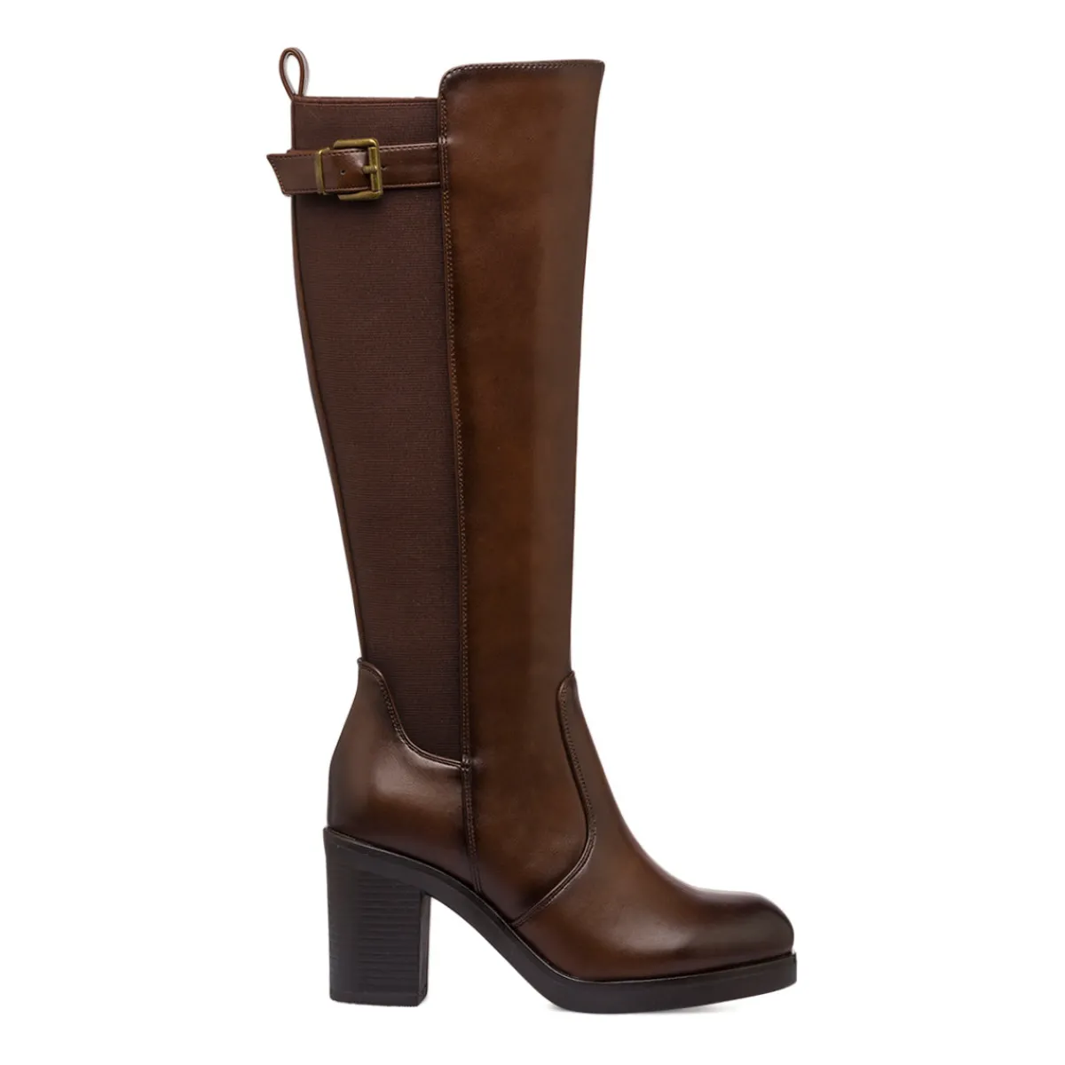 Clearance Stivali alti con tacco 8,5 cm marroni da donna Donna Stivali Donna