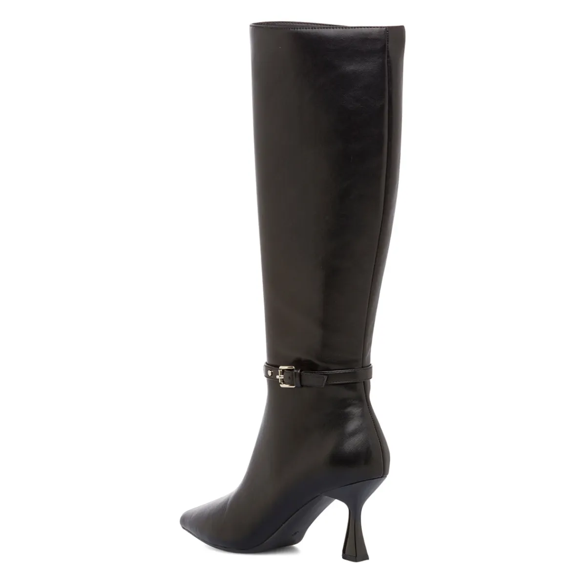 Hot Stivali alti da donna neri con tacco 7 cm e cinturino Donna Scarpe Eleganti|Stivali Donna
