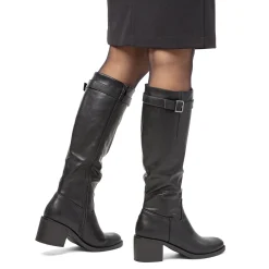 Discount Stivali alti da donna neri con fibbia Donna Stivali Donna