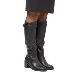 Discount Stivali alti da donna neri con fibbia Donna Stivali Donna