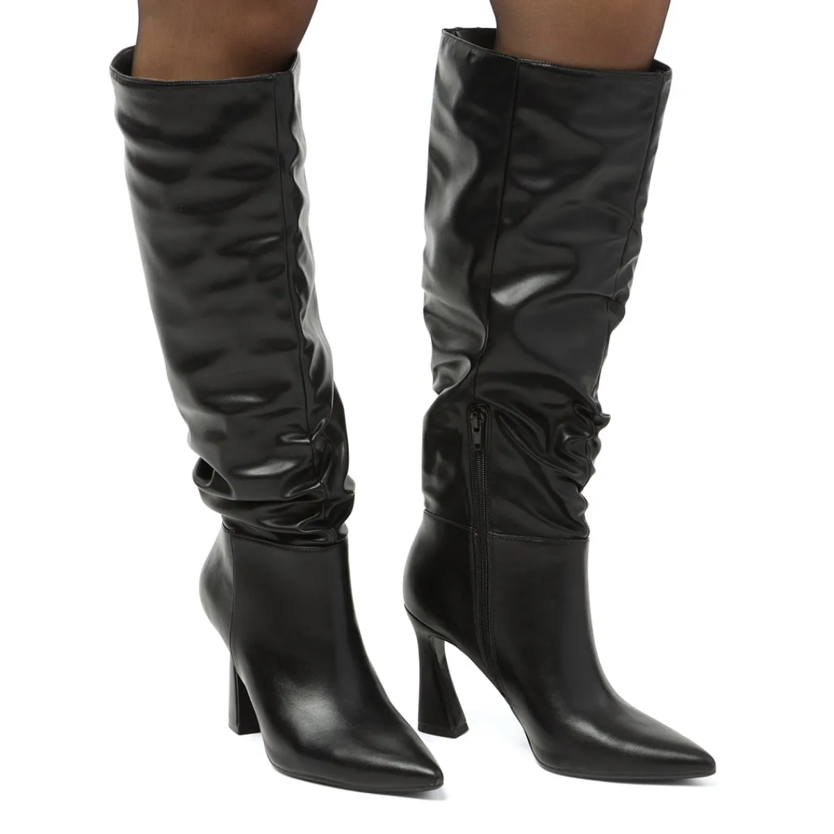 Online Stivali alti neri da Donna con tacco 8,5 cm Donna Stivali Donna