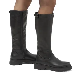 Sale Stivali alti neri da Donna con fibbia Donna Stivali Donna