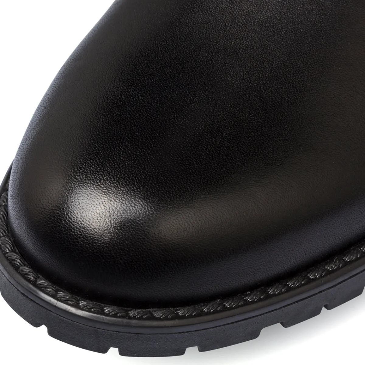 Hot Stivali alti neri da donna in pelle Donna Stivali Donna